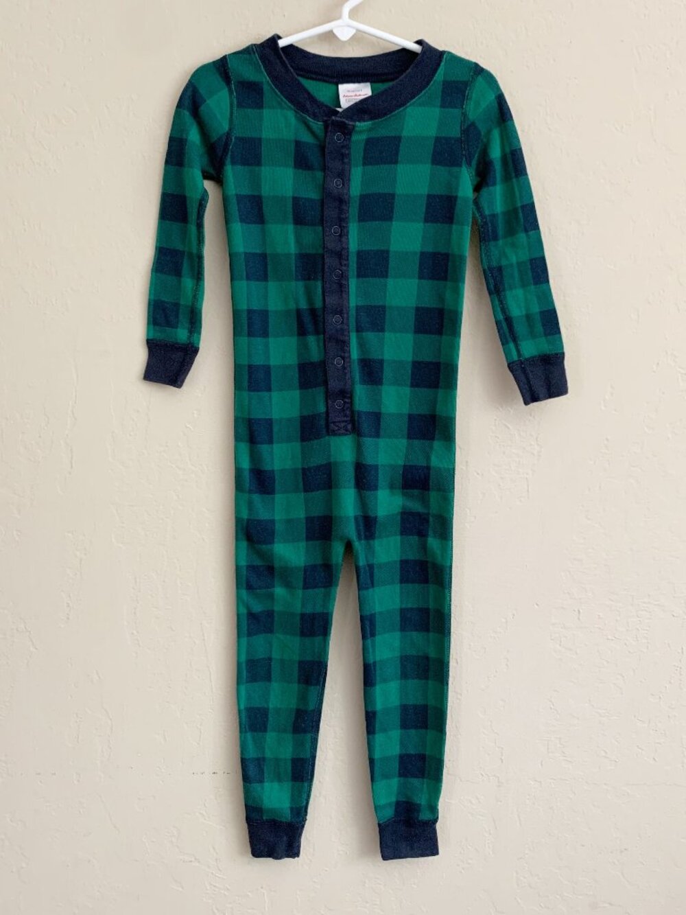 Hanna Andersson Plaid Pajamas / Union Suit • Christmas / Holiday • 3 Years